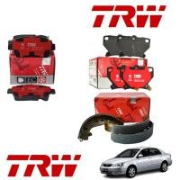 ราคา TRW ผ้าเบรคหน้า-หลัง ก้ามเบรค Toyota Corolla Altis / Limo 1.6 1.8 ปี 2001-2007 (25179862127)