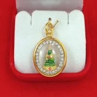 ราคา จี้พระแก้วมรกตล้อมเพชร องค์พระลงยา เสริมดวง ถูกหวย ทำมาค้าขึ้น กิจการรุ่งเรือง จี้ทอง พระเลี่ยมทอง งานสวยพร้อมบูชา (5892506170)