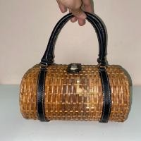 ราคา กระเป๋ามือสอง ของแท้ Kate Spade Monaco Roll Wicker Basket Bag วินเทจ สภาพดี (28729315114)