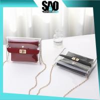 ราคา SAO - T333 กระเป๋าสะพายข้างผู้หญิงแบบใส / กระเป๋าเยลลี่นําเข้า / กระเป๋ามินิเกาหลี (27437631915)