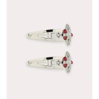 ราคา Vivienne westwood ✨Diamante Heart Silver Hair Clip (27407977628)