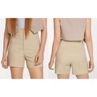 ราคา กางเกงขาสั้นเอวสูง Stradivarius สีเบจ แท้ (23837300963)