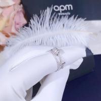 ราคา แหวนเงินแท้ S925 ประดับเพชรคริสตัล สองชั้น สามวงกลม เรียบง่าย สําหรับผู้หญิง 2024 (24631068689)