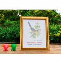 ราคา Picture Frame กรอบรูปไม้ 8*10 ขอบสีทองมีลวดลายด้านใน PS78 #49 (891475443)