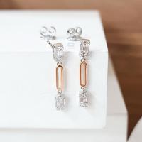 ราคา ต่างหูเพชรแท้ Earrings Amantio Diamond เพชรแท้ทองแท้18k (41450615241)