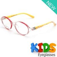 ราคา Japan ญี่ปุ่น แว่นเด็ก แฟชั่น รุ่น 8801 C-4 สีแดงกรอบใสขาเหลือง วัสดุ พีซี เกรด เอ PC A กรอบเต็ม ขาสปริง แว่นตาเด็ก (13920724697)