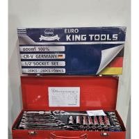 ราคา ชุดบล็อก EURO KING TOOLS 4 หุน และประแจแหวนข้าง-ปากตาย จำนวน 29 ชิ้น (29024605669)