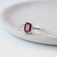 ราคา แหวนเงินแท้พลอยเสริมดวง แหวนโกเมน แหวนพลอยแท้ S925 ฝังพลอยแท้ by Montra Jewelry (16540455163)