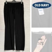 ราคา OLD NAVY กางเกง ลินิน เอวยางยืด ขายาว ทรงกระบอก สีดำ มือสอง (14590972772)