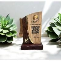 ราคา ป้ายไม้สแกนคิวอาร์โค้ดร้านเสริมสวย สนใจทักแชทเลยค่ะ (29859511471)