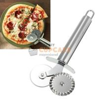 ราคา ที่ตัดพิซซ่า แป้ง พาย แสตนเลส ลูกกลิ้งคู่ 1 ชิ้น Pizza Cutter Double Cut (668568150)
