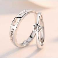 ราคา ปรับขนาดได้แหวนหมั้น แหวนคู่ Love รูปหัวใจ ประดับเพชร เครื่องประดับ สไตล์เกาหลี สำหรับผู้ชาย ผู้หญิง (24189523959)