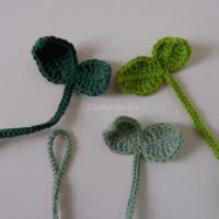 ราคา (จัดส่ง 1-2 วัน) Crochet Sprout Leaf ไหมพรมลายใบไม้ มัดสิ่งของ Handmade (25930995739)