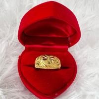 ราคา แหวนหัวใจ 5ชั้น 2สลึง (ชุบเศษทองแท้24K) (42400179083)