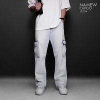 ราคา NAMEW Baggy Cargo Jeans กางเกงยีนส์ทรงกระบอกคาโก้ 4 สี (22163004774)