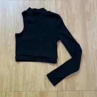 ราคา เสื้อครอปคอเต่าแฟชั่นสีดำ (28265857386)