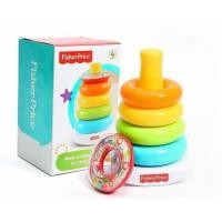 ราคา ห่วงเรียงซ้อน Fisher-Price Brilliant Basics Rock-a-Stack (727115238)