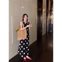ราคา งานป้าย YPYเดรสยาวแขนกุดลายจุด ทรงสวย สวมใส่สบายมากกก (13899267868)