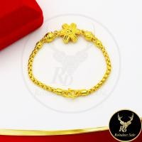 ราคา 88BD สร้อยข้อมือ สร้อยข้อมือแฟชั่น ลายเต๋า งานเคลือบแก้ว เหมือนแท้ 100% ทองโคลนนิ่ง ทองชุบ ทองเคลือบแก้ว น้ำหนัก 2 สลึง (15698834245)