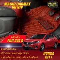 ราคา Honda City Sedan 2019-รุ่นปัจจุบัน Full Set A (เต็มคันถาดท้ายรถ A) พรมรถยนต์ Honda City Sedan พรม6D VIP Magic Carmat (8752089843)