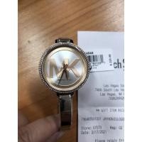 ราคา นาฬิกากำไล Michael Kors สีเงิน หน้าปัดลาย MK โรสโกลด์ ล้อมเพชร 4546 (6582036701)