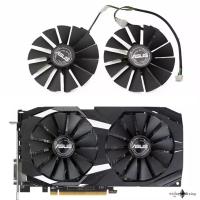 ราคา พัดลมการ์ดจอ ASUS Raptor STRIX RX570 RX580 Snow Leopard dual fan GTX1050Ti graphics card fan (11530978152)