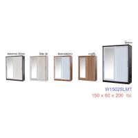 ราคา ▪️ บานเลื่อนกระจก1บาน ▪️ตู้เสื้อผ้า5ฟุต สูง200ซม.รุ่นW1502SLMT(ตู้เสื้อผ้า150ซม.)(สินค้าแพ็คกล่อง) (7116745294)
