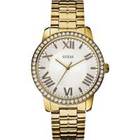 ราคา Guess W0329L2 Case Gold Plated Stainless Steel Mineralนาฬิกาข้อมือผู้หญิง (578547880)
