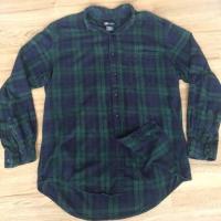 ราคา เสื้อเชิ้ตแขนยาว Faded Glory Size M สีเขียวลายสก็อต (732077501)