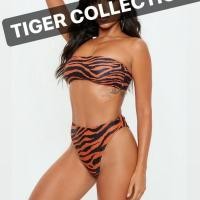 ราคา บิกินี่ม้าลาย สีส้ม size S (6673446674)