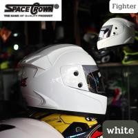 ราคา หมวกกันน็อคเต็มใบ SPACE CROWN Fighter (เต็มใบ,หุ้มคาง) มอก.แท้จากโรงงาน ขนาดฟรีไซส์ (17194615944)