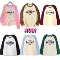 ราคา เสื้อยืดแขนยาว คอกลม สกรีนลาย -NAETAIY- พร้อมส่ง #B017-2 (28031274022)