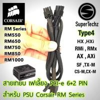 ราคา สายเทียบ Corsair ไฟเลี้ยงการ์ดจอ 8P to PCIe 6+2 PIN สำหรับ Power Supply (PSU) Corsair RM Series Type 4 (1429896336)