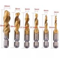 ราคา ชุดดอกสว่านพร้อมต๊าปเกลียว All In One 6 ดอก***ไม่พร้อมรับสินค้ากรุณาอย่าสั่งเล่น*** (26301230455)