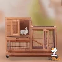 ราคา ใหม่กระต่ายกรงขนาดใหญ่วิลล่าไม้เนื้อแข็งสองชั้นกรงกระต่ายในร่มและกลางแจ้งพันธุ์กระต่ายกรง Sangkar Arnab (41853162048)
