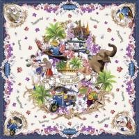 ราคา Kiss Me Doll x Thaithaionly ผ้าพันคอ ผ้าคลุมไหล่ ลาย Thai ขนาด 100*100 cm. (18196522947)