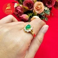 ราคา เรียกทรัพย์ แหวนพลอยหยกล้อมเพชร ตัวเรือนสีทอง เสริมบารมี ทำจากทองเหลือง เรียบหรู ใส่ได้ทุกโอกาส รูปถ่ายจากสินค้าจริง (24444829401)