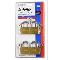 ราคา APEX AP-MKB50-4S กุญแจคล้องทองเหลืองมาสเตอร์คีย์ (42556517116)