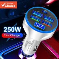 ราคา Pd 5 in 1 QC3.0 ที่ชาร์จแบตในรถ Led Digital Display Type C Fast ชาร์จอะแดปเตอร์ชาร์จโทรศัพท์สําหรับ iPhone 16 Pro Huawei Samsung (25442224299)