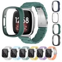 ราคา เคสโทรศัพท์มือถือ กระจกนิรภัย พร้อมสายคล้องพลาสติก สําหรับ Fitbit versa 4 Fitbit versa 3 Fitbit sense Fitbit sense 2 Fitbit versa 4 Fitbit sense 2 (22911810436)