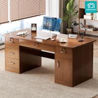ราคา โต๊ะทำงาน โต๊ะสำนักงาน โต๊ะคอมพิวเตอร์ มี 2 ขนาด 120/160 CM มีลิ้นชัก พร้อมกุญแจ (29183358604)