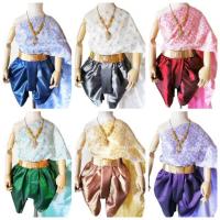 ราคา สไบเด็ก ผ้าไหมญี่ปุ่นเย็บ 2ชั้น ชุดไทยเด็ก 1-6ขวบ ( ราคาเฉพาะสไบเด็กนะคะ)​ (4532342736)