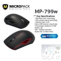ราคา MicroPack BT-799W Wireless Optical Mouse with Blue-Tech Technology 2.4GHz ประกัน 1 ปี (26551825834)
