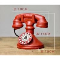 ราคา โมเดลโทรศัพท์โบราณ สีแดง สไตล์วินเทจ ตกแต่งบ้าน (1826003939)