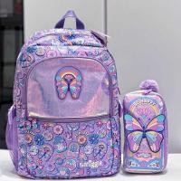 ราคา ออสเตรเลีย Smiggle Purple Butterfly กระเป๋านักเรียนขนาดใหญ่ กระเป๋าใส่อาหารกลางวัน กระเป๋าดินสอ Series (25936933572)