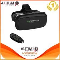 ราคา VR SHINECON Virtual Reality Headset 3D Glasses - BLACK Free 4 in 1 Bluetooth Wireless Selfie, Joystick, Mouse ,Remote (5481891810)