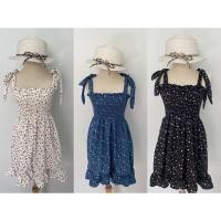 ราคา B01 มินิเดรส ผูกโบว์ตรงไหล่ (16206647172)