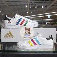 ราคา Adidas Superstar Shell Head all White ทั้งหมดสีดําทองป้ายสีแดงสีเหลืองสีฟ้า Adidas Clover รองเท้าผู (28655762043)