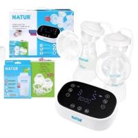 ราคา NATUR เนเจอร์ เครื่องปั้มนมไฟฟ้าแบบปั๊มคู่ (2 มอเตอร์) รุ่น D-5 ***สินค้าประกันศูนย์ 1ปี*** (27288120412)