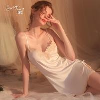 ราคา ชุดนอนไม่ได้นอน ชุดนอนเซ็กซี่ซาติน ชุดนอนเซ็กซี่ ผ้าซาติน ปักลายลูกไม้ สีพื้น ระดับไฮเอนด์ หรูหรา#991 (18626255926)